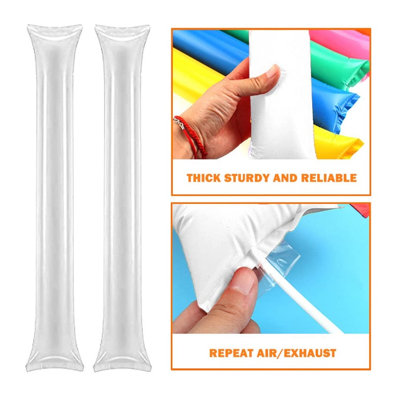 Lovecheer 50PCS White Thunder Sticks Noisemakers for Sports Events Party Team Spirit - Image 3